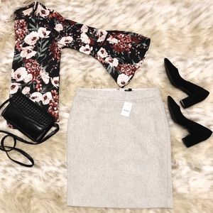 JCREW Factory Pencil Skirt- Gray